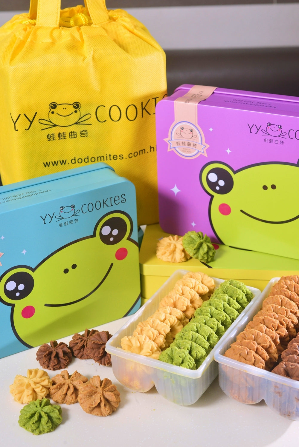 牛奶曲奇:原味、綠茶、咖啡、朱古力